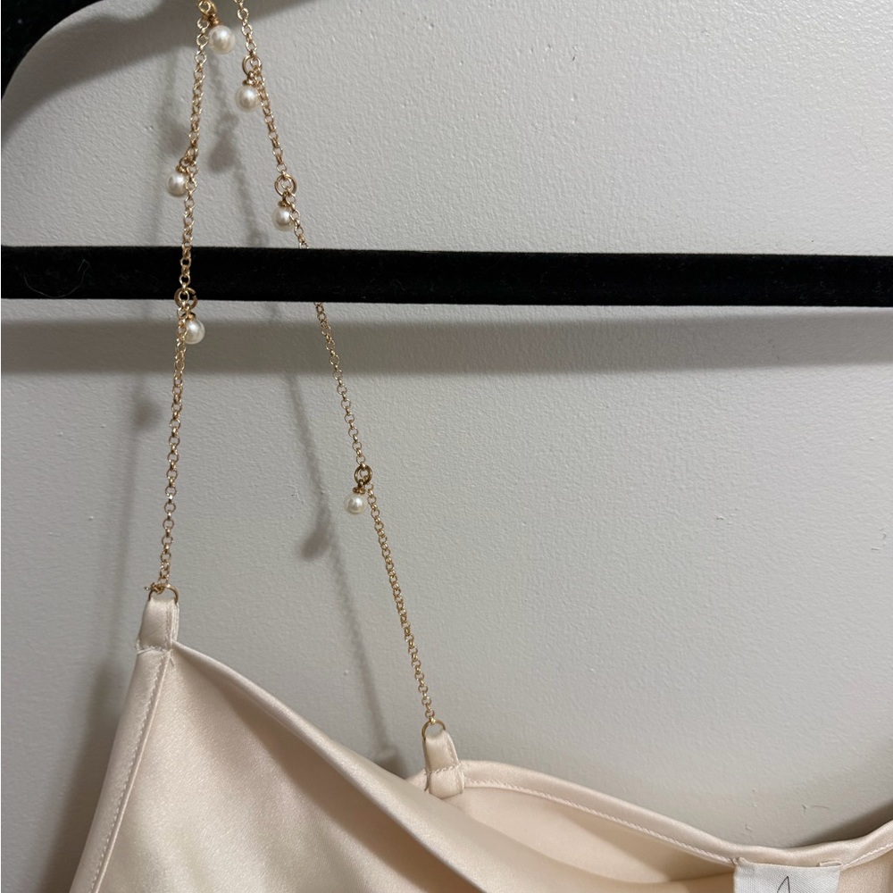 Joie Chain Pearl Straps Tank Top Women’s Large NWT - Picture 4 of 7